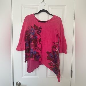 3 for $8 - Women pink cotton blouse size S/M